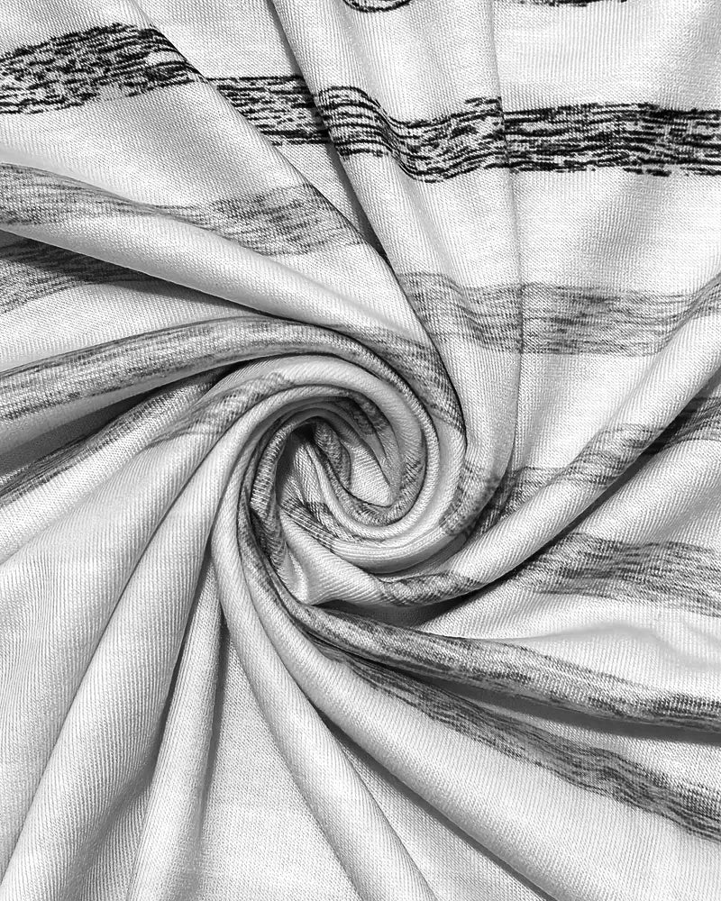 T-shirt rayé pour femmes avec col rond et dégradé de couleurs – Melia