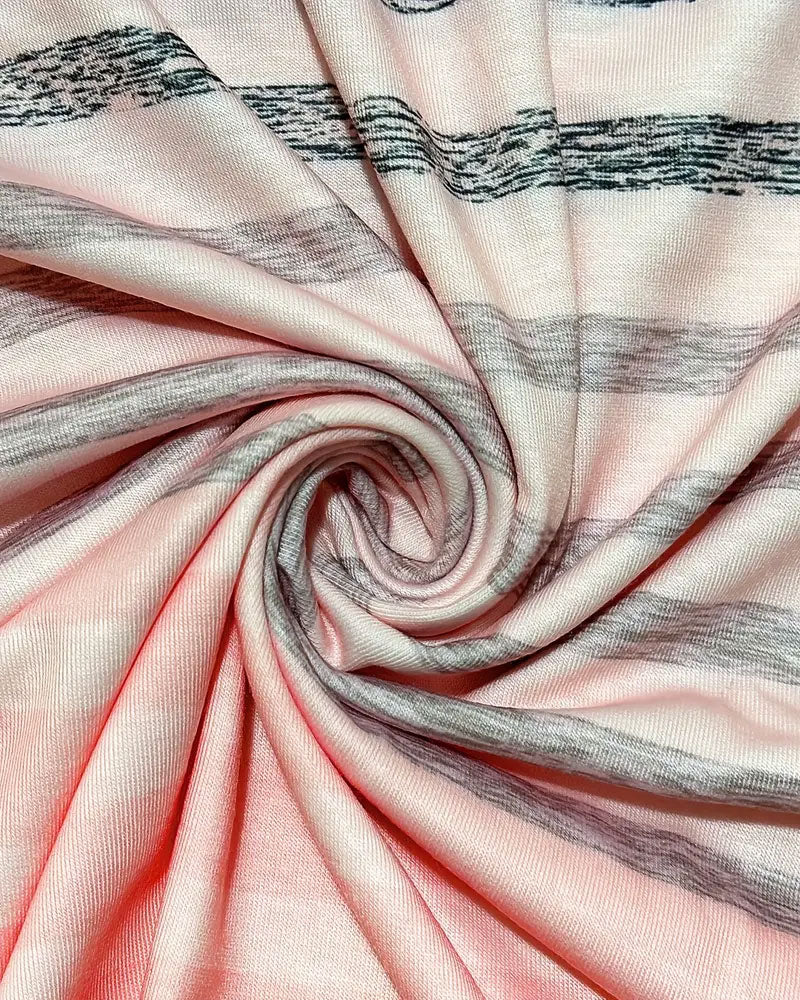 T-shirt rayé pour femmes avec col rond et dégradé de couleurs – Melia