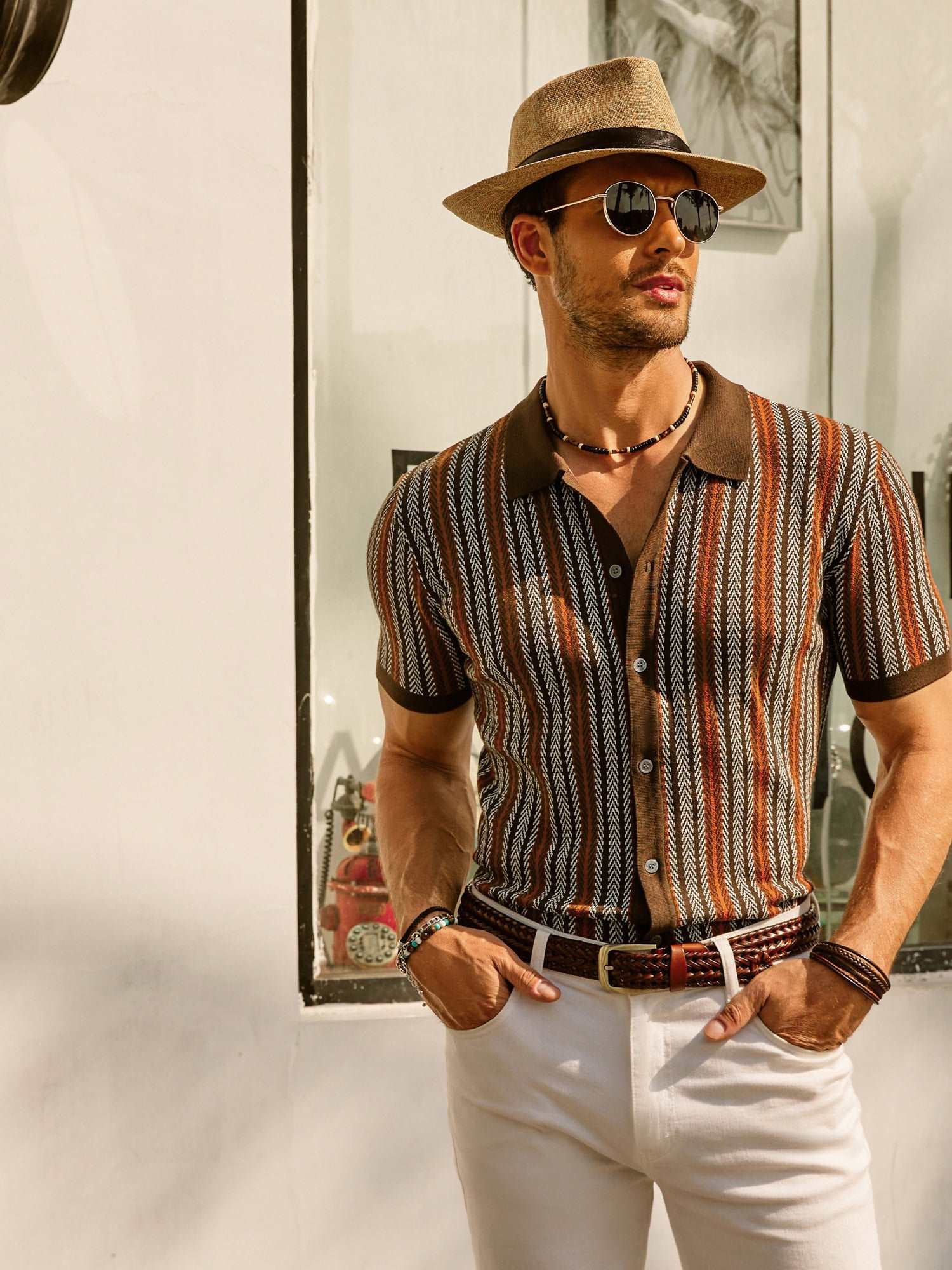 MILO | Chemise polo à rayures - Luviera Fashion