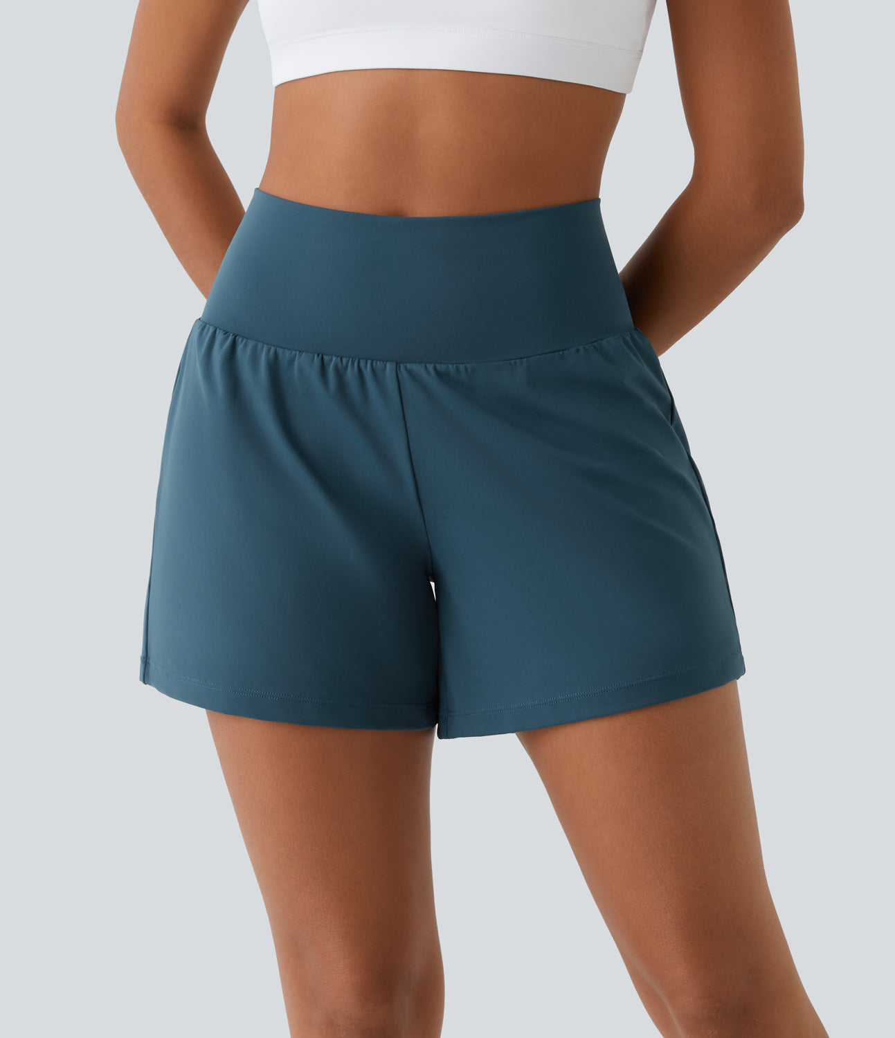 Mirabella - Shorts de Fitness Femme Taille Haute, Respirants et à Séchage Rapide