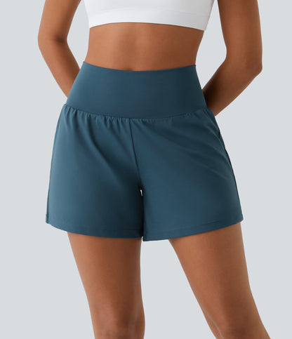Mirabella - Shorts de Fitness Femme Taille Haute, Respirants et à Séchage Rapide