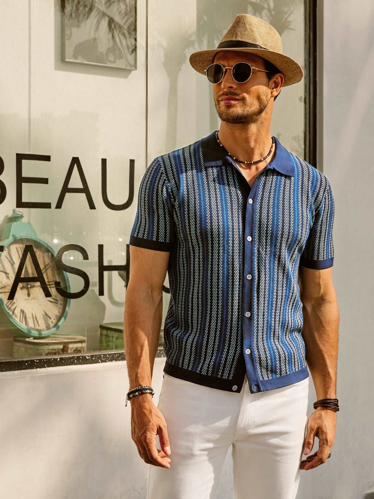 MILO | Chemise polo à rayures - Luviera Fashion