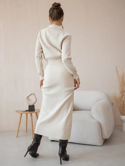 ISLA | Élégant ensemble blazer-jupe pour un style intemporel