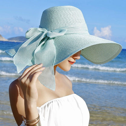 Chapeau de paille féminin avec protection solaire – Candy