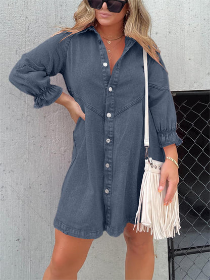 EVY - Robe en jean à manches