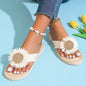 Sandales Boho à Enfiler avec Motif Floral – Marivi