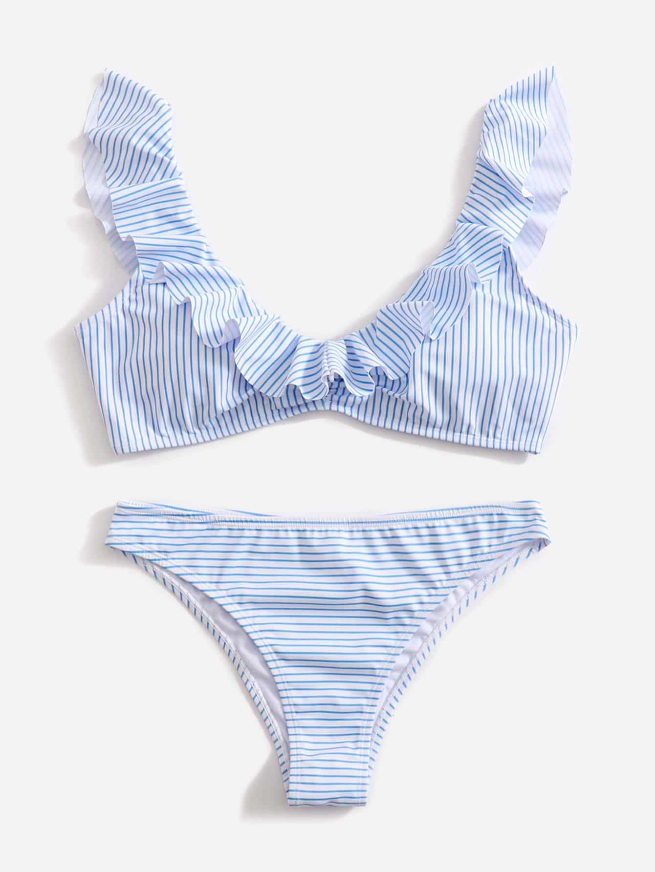 Maillot de Bain Rayé Bleu et Blanc - Lina