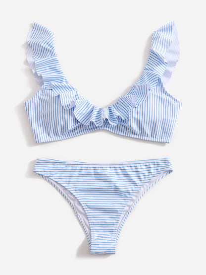Maillot de Bain Rayé Bleu et Blanc - Lina
