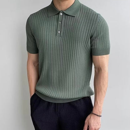 GIMCHEON - Pull Polo pour Homme en Coton