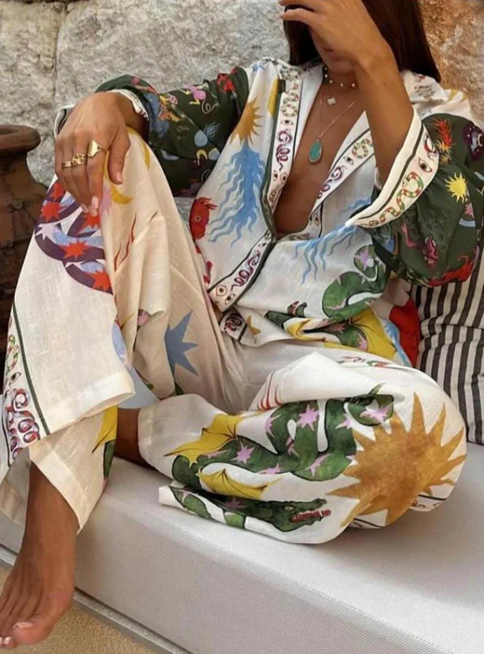 SOPHIA | Style moderne avec cet ensemble color block vibrant - Luviera Fashion