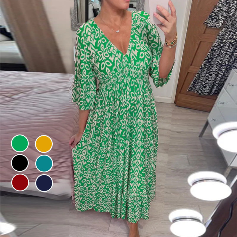 DELPHINE | Robe Moderne à Imprimé pour Femme - Luviera Fashion