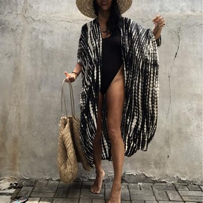 Blouse Bohème en Chiffon de Plage avec Manches Kimono – Ziva