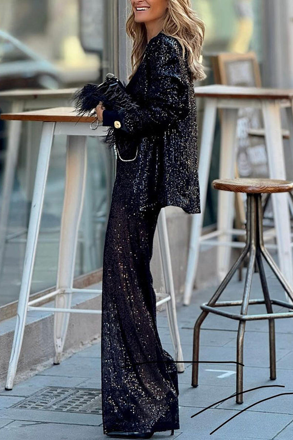 ISLA | Ensemble festif oversize avec finitions brillantes - Luviera Fashion