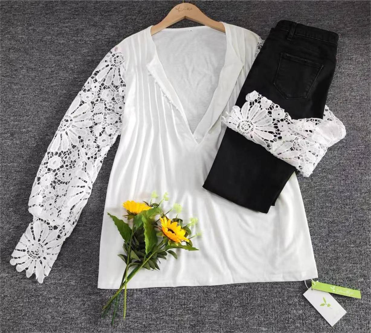 Chemisier Long à Manches Longues Uni pour Femmes