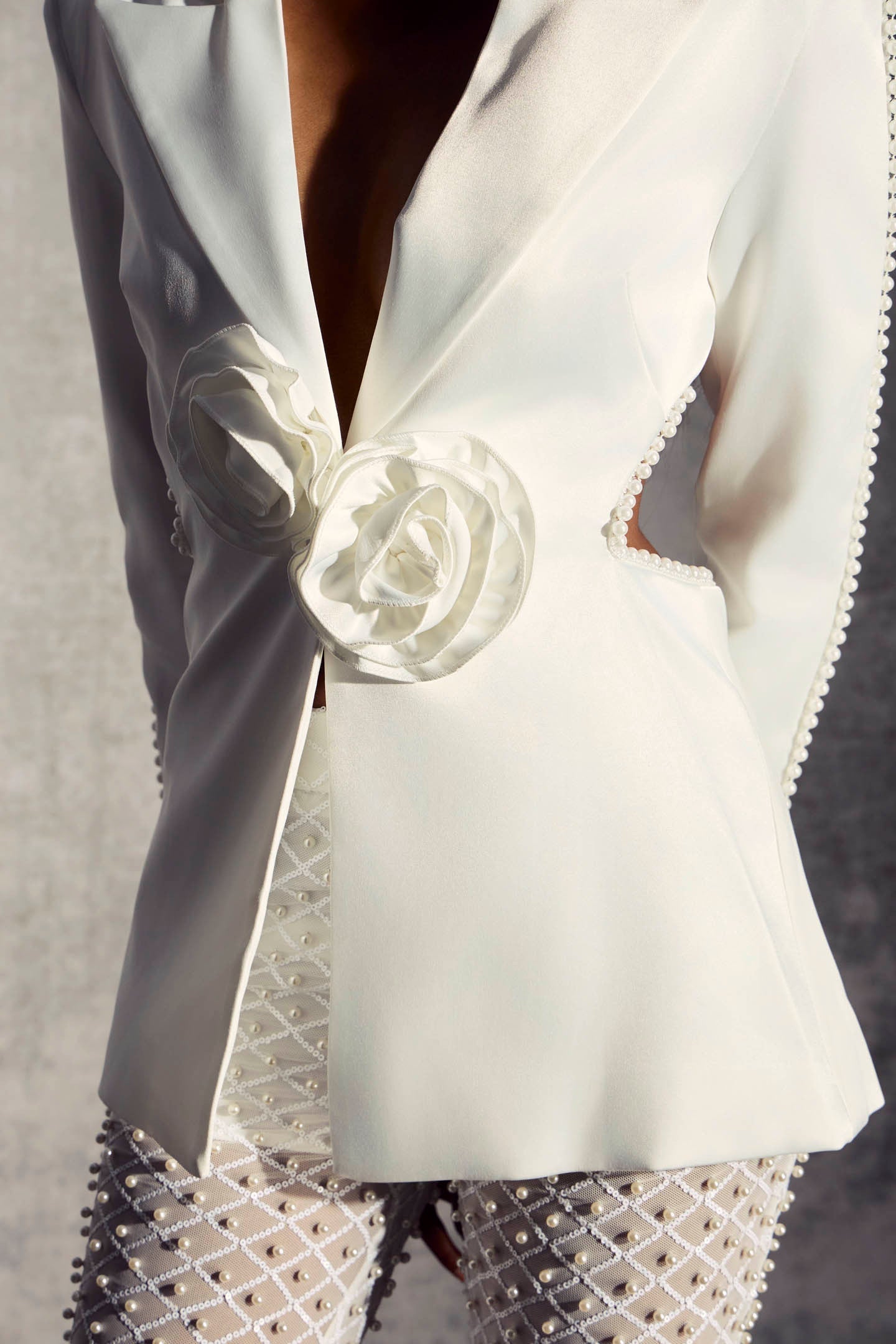 LINA | Ensemble blazer perlé