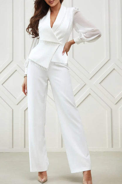 MALIA | Tenue élégante avec col V et coupe fluide