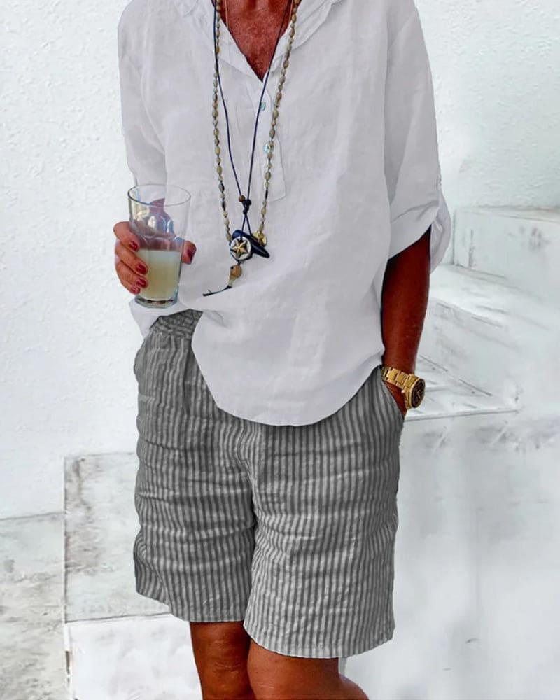 Shorts d'été à rayures pour femmes – Léonie