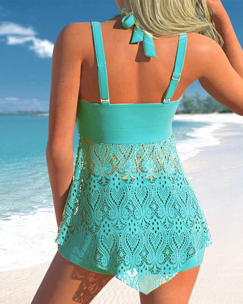 MARIS | Tankini chic orné de dentelle sophistiquée