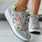 OUMOU | Sneakers Stylées avec Motif Floral pour Femmes - Luviera Fashion
