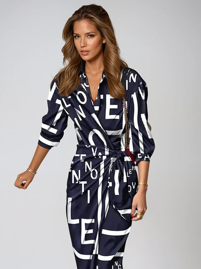 Mabel – Robe Cache-Cœur Rayée pour Femmes