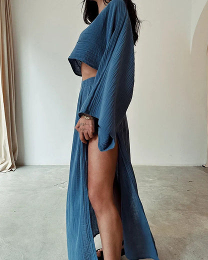 CANDICE | Set d'été en coton deux pièces | Femmes - Luviera Fashion