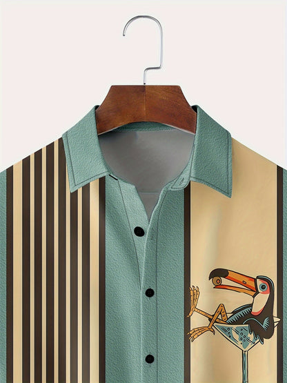 Olavur | Chemise rétro à rayures pour hommes