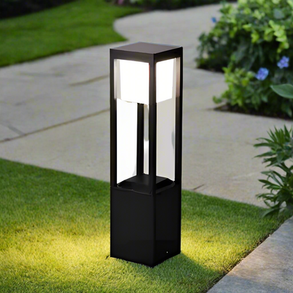 Nimbus Cube - Lampe Solaire de Jardin 60 cm avec LED Blanc Chaud pour Extérieur