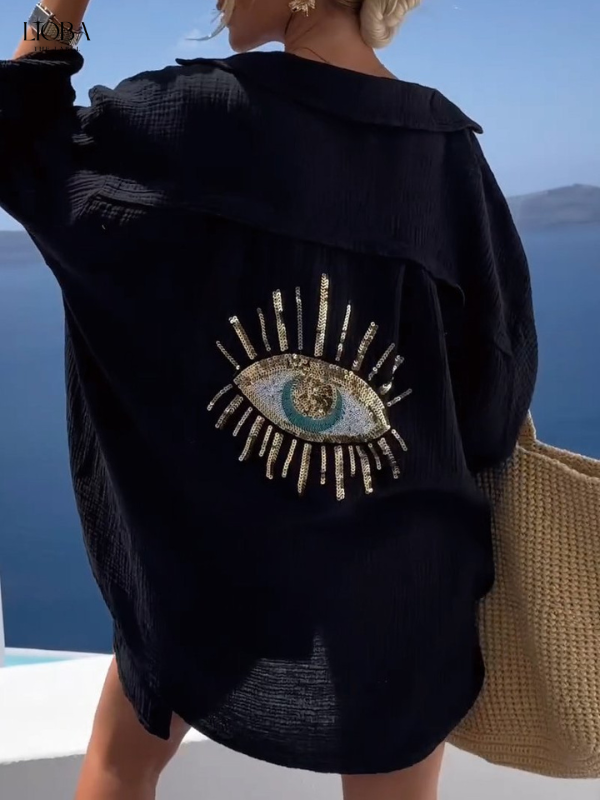 Julie | Chemise avec motif d'yeux