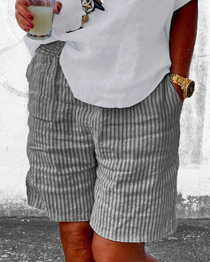 Shorts d'été à rayures pour femmes – Léonie