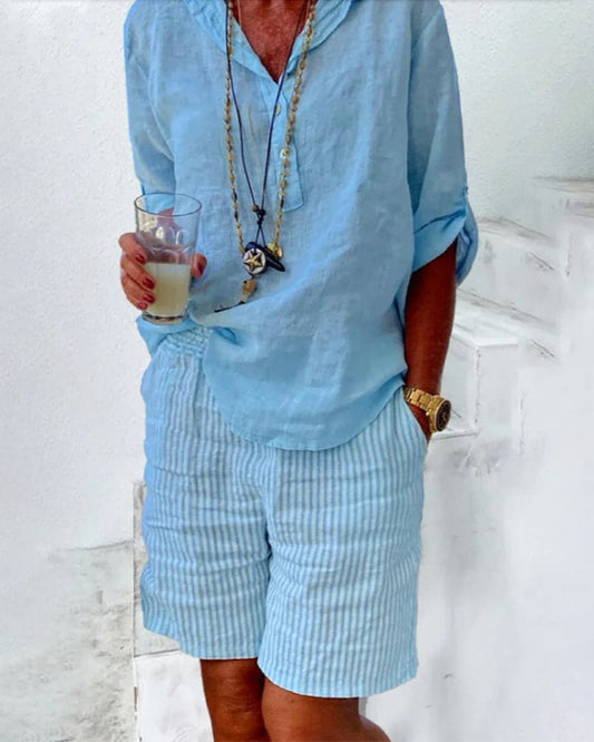 Shorts d'été à rayures pour femmes – Léonie