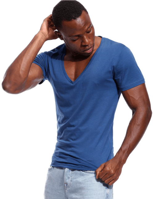 T-shirt décontracté pour hommes à col en V – Jonas