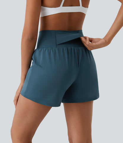 Mirabella - Shorts de Fitness Femme Taille Haute, Respirants et à Séchage Rapide