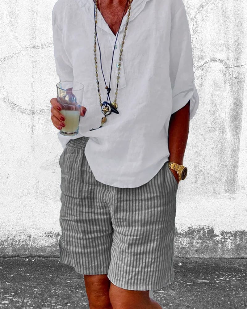 Shorts d'été à rayures pour femmes – Léonie