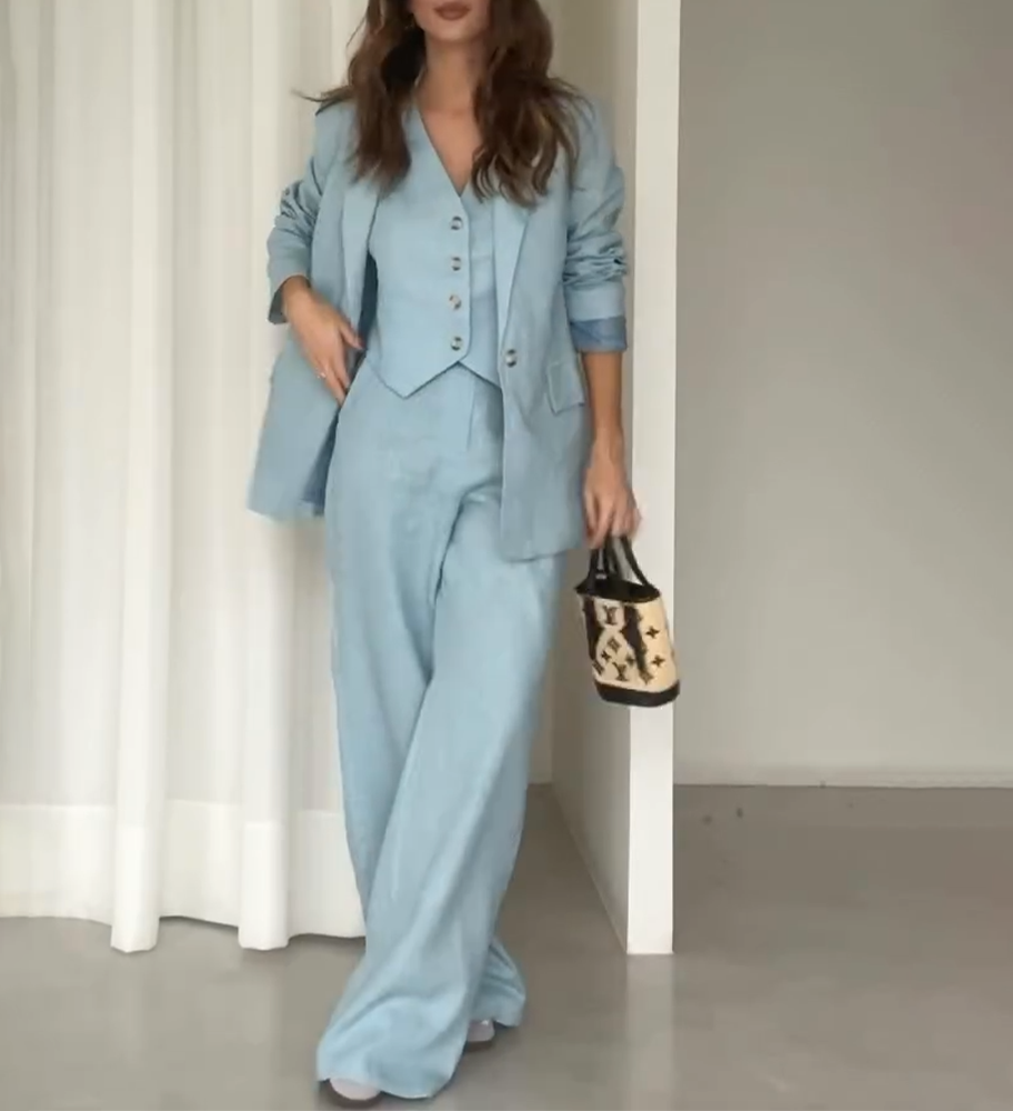 LINA | Ensemble blazer et gilet pour un look raffiné - Luviera Fashion