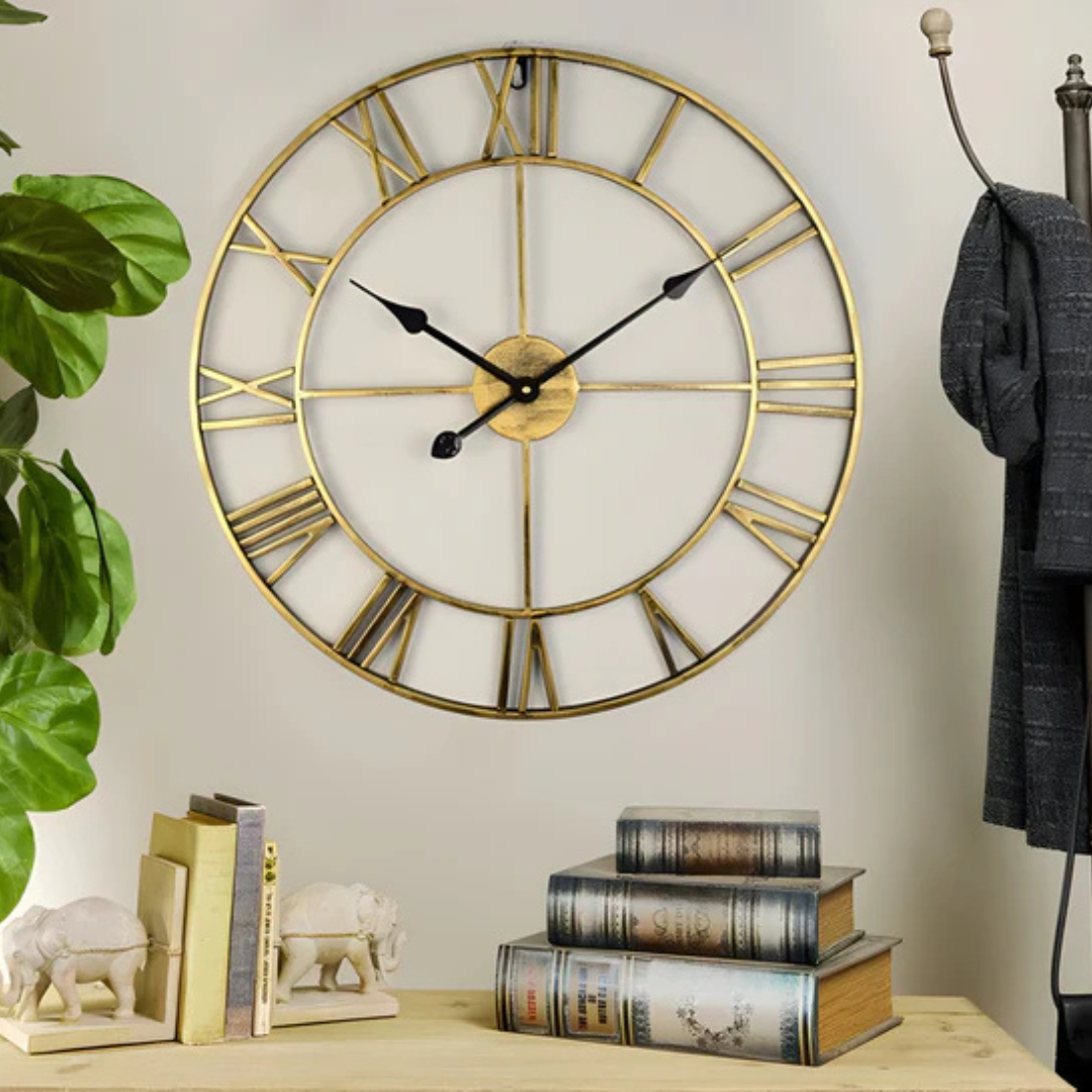 Grande Horloge Murale au Design Moderne Exclusif Framer