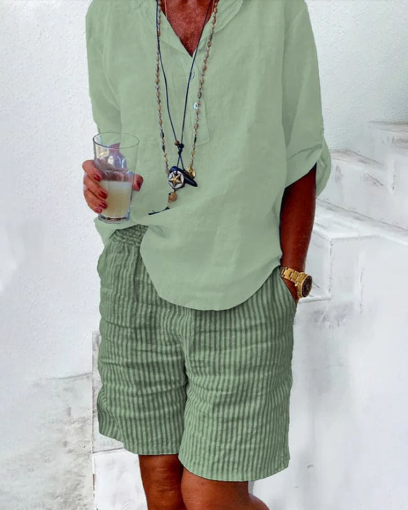 Shorts d'été à rayures pour femmes – Léonie