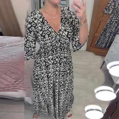 DELPHINE | Robe Moderne à Imprimé pour Femme - Luviera Fashion