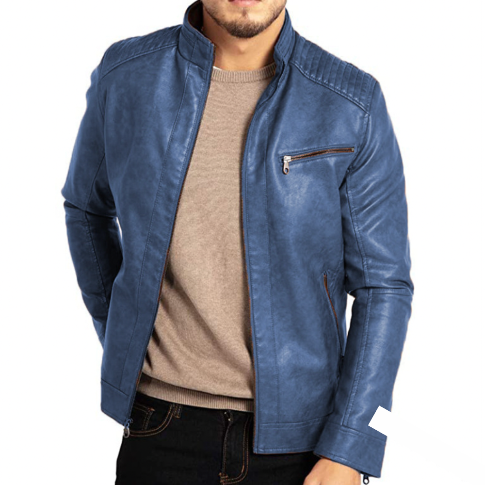 NOÉ | Veste en cuir pour homme, idéale pour les journées venteuses et stylées - Luviera Fashion