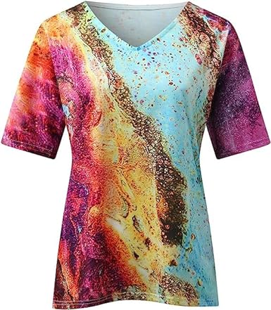 MILA | T-shirt vibrant avec motifs colorés - Luviera Fashion