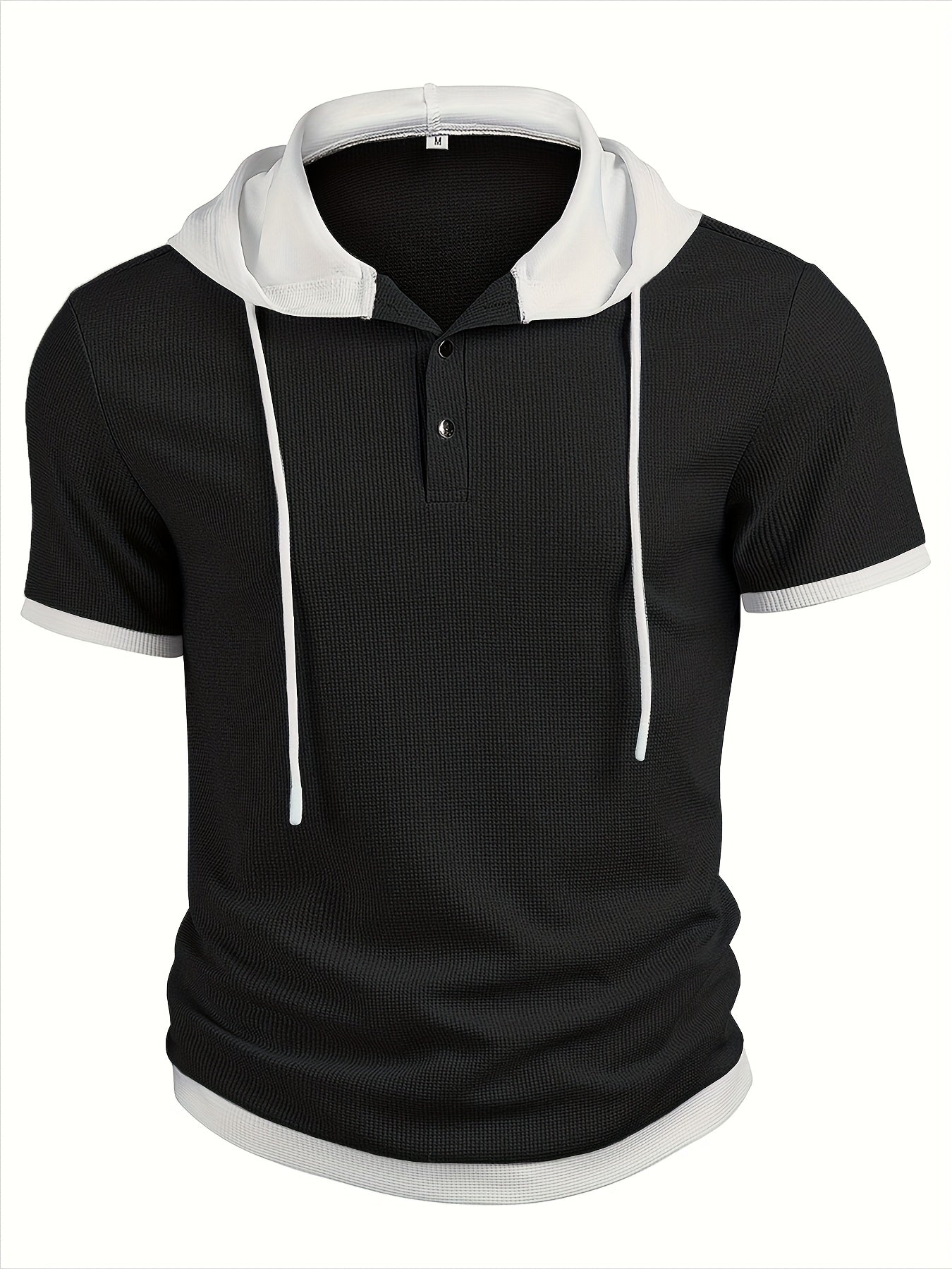 Zachary | Chemise décontractée en tricot pour homme avec capuche et boutons en métal