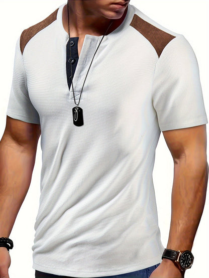 River | Chemise Henley Homme en Gaufre