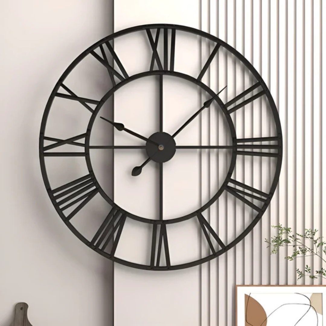 Grande Horloge Murale au Design Moderne Exclusif Framer
