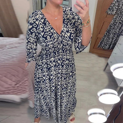 DELPHINE | Robe Moderne à Imprimé pour Femme - Luviera Fashion