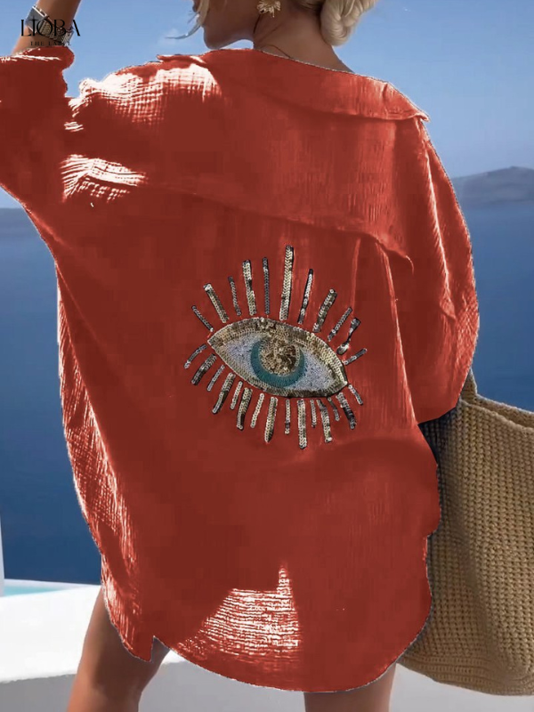 Julie | Chemise avec motif d'yeux