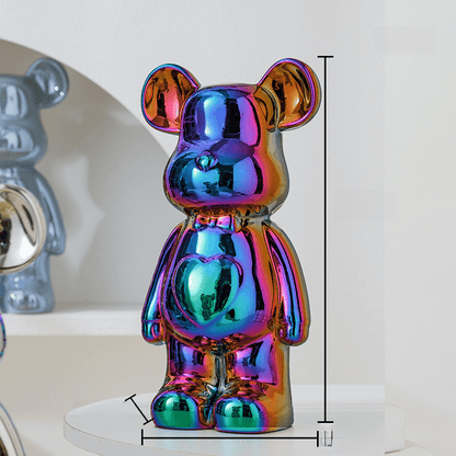 Élégante Statue d'Ours pour Décoration Contemporaine
