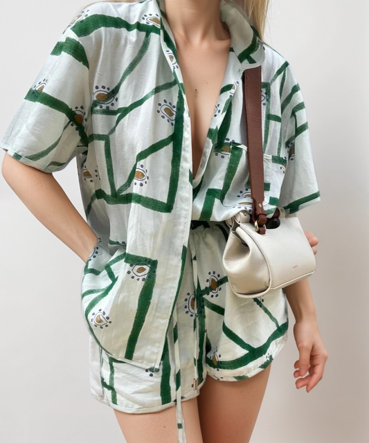 Olena | Ensemble d'été imprimé pour femmes