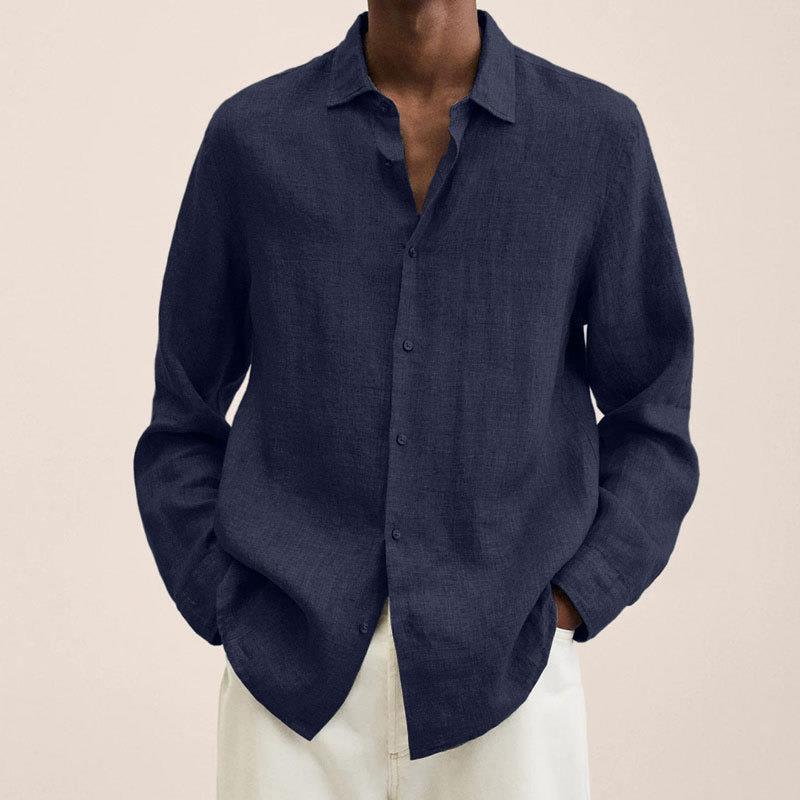 HENRIK | Chemise en lin léger pour hommes - Luviera Fashion
