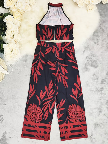 Hildur | Ensemble de deux pièces avec motif tropical