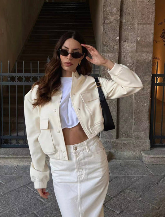 AMÉLIE | Veste Bombers Chic pour Femme - Luviera Fashion