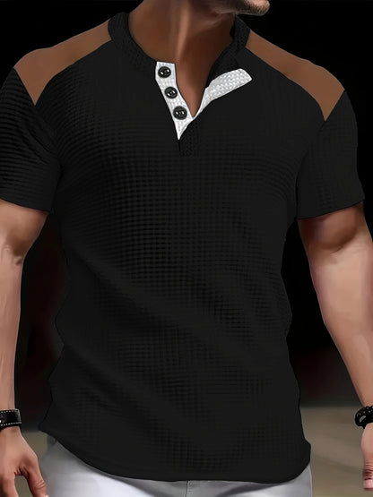 River | Chemise Henley Homme en Gaufre